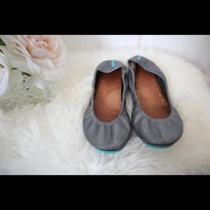 Tieks by Gavrieli Metallic Pewter Flats